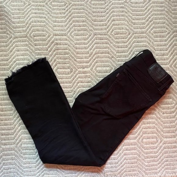 LEVI'S Mile High Crop Flare Black Jeans - Picture 4 of 6